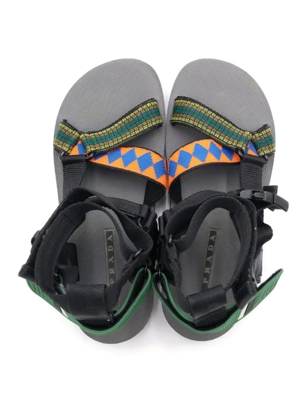 Prada Belt Sports Sandals Black